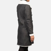 Amie Black Double Breasted Shearling Coat